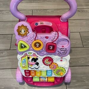 Pink Learning Walker Vtech sit to stand learning walker